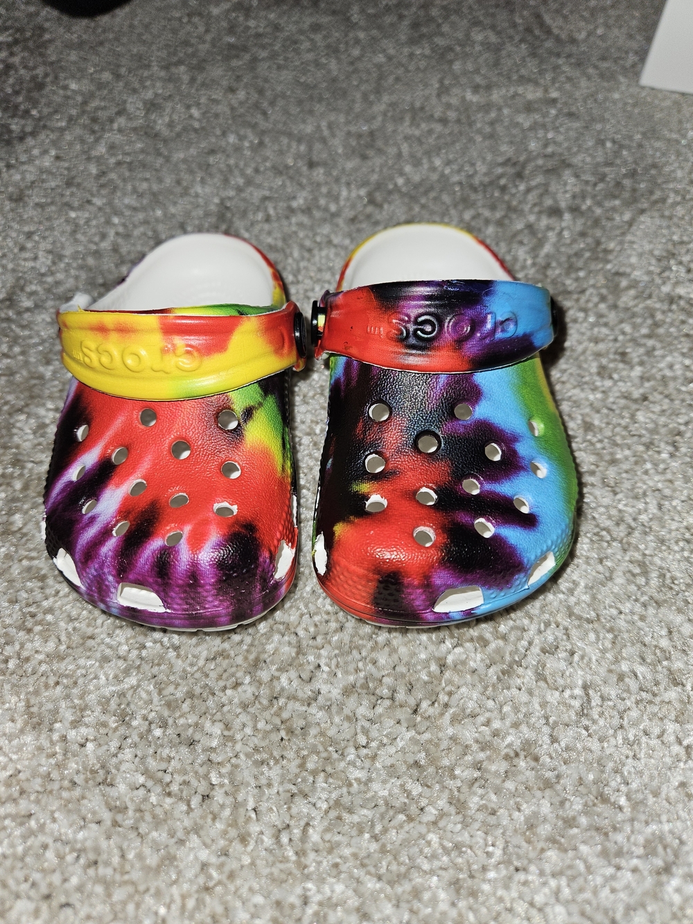 CROCS Kids Tie-Dye Multicolor Clog Sandals